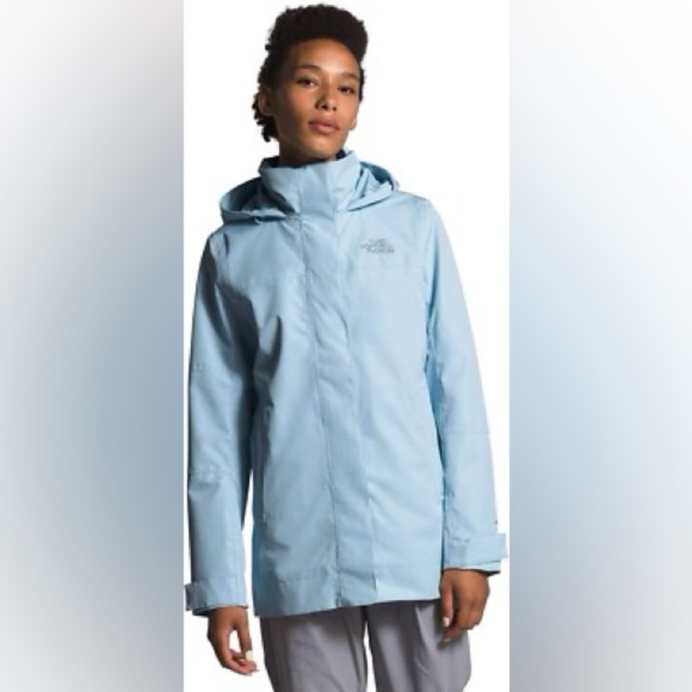 The North Face Women's Light Blue Trench Rain Jacket